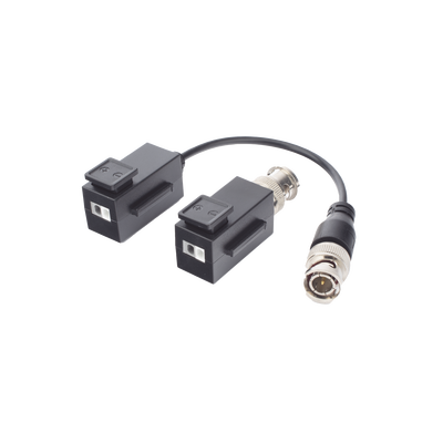 Kit de Transceptor (Balluns) TURBOHD con Boton Push / Hasta 8 MP (4K) / 100% Cobre / Soporta HD-TVI / AHD / CVI / CVBS / Audio por Coaxitron / Datos para Menu de Configurar de Cámaras