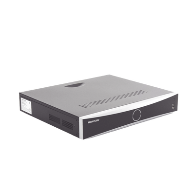 NVR 12 Megapixel (4K) / 32 canales IP / AcuSense (Evita Falsas Alarmas) / Reconocimiento Facial / 4 Bahías de Disco Duro / HDMI en 4K / Alarmas I/O