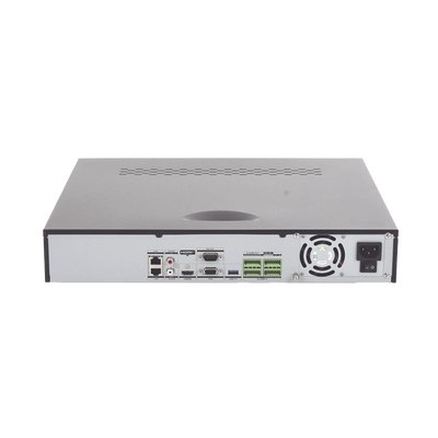 NVR 12 Megapixel (4K) / 32 canales IP / AcuSense (Evita Falsas Alarmas) / Reconocimiento Facial / 4 Bahías de Disco Duro / HDMI en 4K / Alarmas I/O