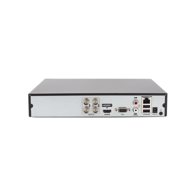 DVR 4 Canales TurboHD + 1 Canal IP / 2 Megapíxel (1080p) Lite / Acusense Lite (Evita Falsas Alarmas) / Audio por Coaxitron / 1 Bahía de Disco Duro / H.265+ / Salida de Vídeo Full HD
