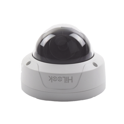 HiLook Series / Domo IP 4 Megapixel / Lente 2.8 mm / 30 mts IR / Exterior IP67 / IK10 / PoE / WDR / ONVIF