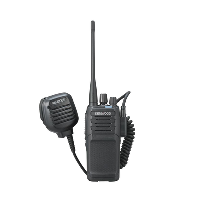 Radio portátil UHF 450-520 MHz, Digital NXDN-Analógico, 5 Watts, 64 Canales, Roaming, Encriptación, GPS*, Inc. antena, batería, cargador y clip