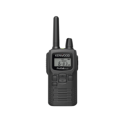 Radio portátil UHF 450-470 MHz, 2 W, 16 canales, Resistente a Golpes MIL-STD-810, manos libres VOX. Incluye antena, batería, cargador y clip