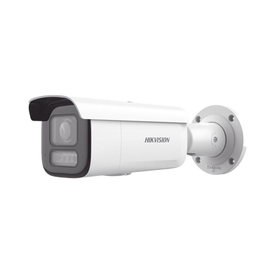 [Dual Light + 2 Micrófonos Integrados] Bala IP 4 Megapixel / Lente Mot. 2.8 a 12 mm / 60 mts Luz Blanca + 60 mts IR / ACUSENSE / Exterior IP67 / IK10 / WDR 120 dB / PoE+ / ONVIF / Alarmas I/O / Micro SD / Metal / ACUSEEK