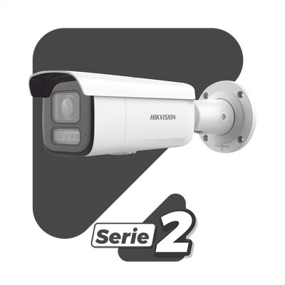 [Dual Light + 2 Micrófonos Integrados]  Bala IP 8 Megapixel (4K) / Lente Motorizado 2.8-12 mm / 60 m Luz Blanca + 60 m IR / AcuSense / Exterior IP67 / IK10 / WDR 120 dB / PoE 802.3at / ONVIF / Alarmas I/O / Micro SD / ACUSEEK