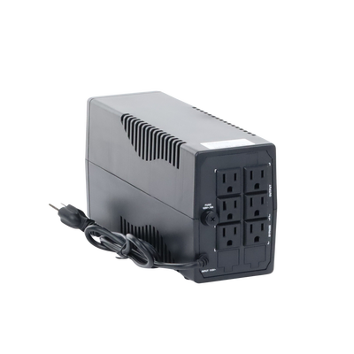 UPS de 1000 VA / 600 W / Protección Contra Sobrecarga y Descarga / Entrada y Salida 120 VCA / 6 Tomas NEMA 5-15R (4 con Respaldo y 2 sin Respaldo)