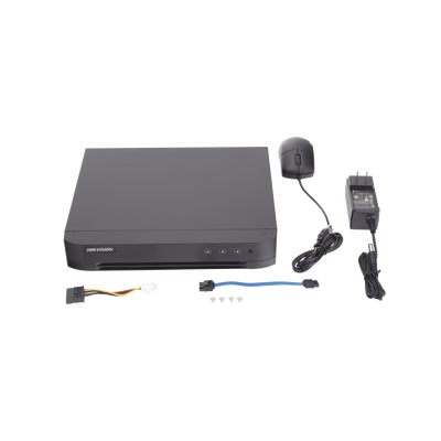 DVR 8 Canales TURBOHD + 4 Canales IP / 5 Megapixel Lite - 3K Lite / Audio de Dos Vías por Coaxitron / Reconocimiento Facial / ACUSENSE (Evita falsas alarmas) / 1 Bahía de Disco Duro / Salida de Video en Full HD