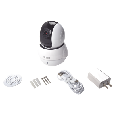 Mini Domo PT IP 2 Megapixel / Lente 2 mm / 10 mts IR / WiFi / Compatible con Hik-Connect / Uso Residencial / Audio de Dos Vías / Memoria Micro SD / H.265+