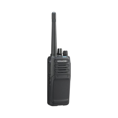 Radio portátil UHF 400-470 MHz, Digital DMR-Analógico, 5 Watts, 64 Canales, Roaming, Encriptación, GPS*, Inc. antena, batería, cargador y clip