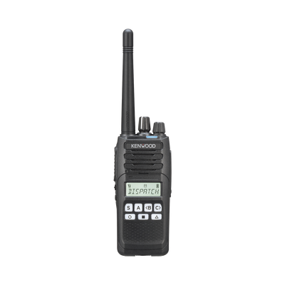 Radio portátil UHF 450-520 MHz, Digital NXDN-Analógico, 5 Watts, 260 Canales, 9 Teclas, Roaming, Encriptación, GPS*, Inc. antena, batería, cargador y clip