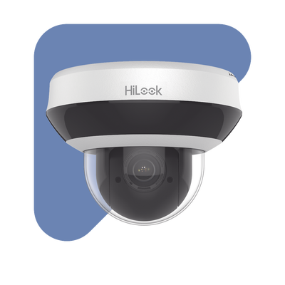 Mini Domo PTZ IP 2 Megapixel / 4X Zoom / H.265+ / 20 mts IR EXIR / WDR 120dB / PoE / IK10 / Exterior IP66 / Ultra Baja Iluminación / Micrófono Integrado / PoE