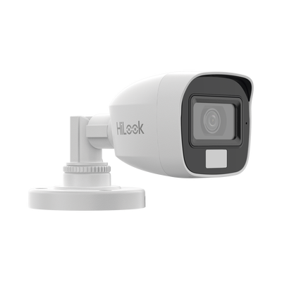 [Dual Light + ColorVu] Bala TURBOHD 2 megapixel / 20 mts IR + 20 mts luz blanca / Lente 2.8 (100° de Visión)  /  Exterior IP66 / Audio por Coaxitron / TVI-AHD-CVI-CVBS / Metal / Smart-Hybrid light