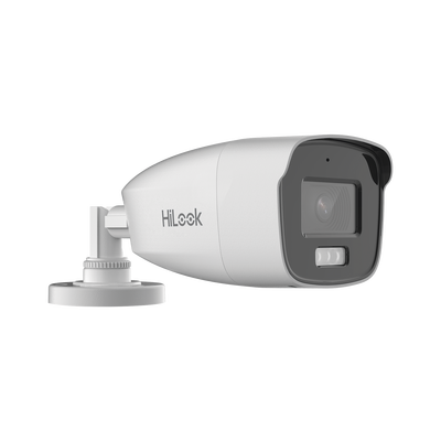 [Dual Light + ColorVu] Bala TURBOHD 2 megapixel / 40 mts IR + 40 mts luz blanca / Lente 2.8 (101° de Visión) / Exterior IP66 / Audio por Coaxitron / TVI-AHD-CVI-CVBS / Metal / Smart-Hybrid light