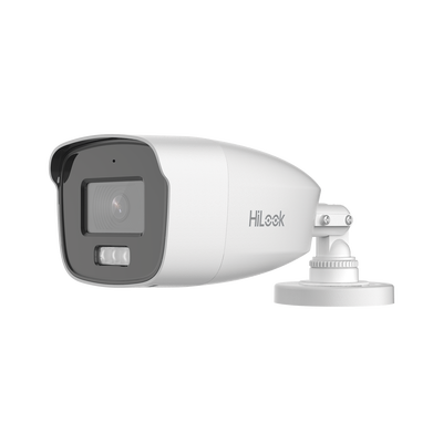[Dual Light + ColorVu] Bala TURBOHD 3K megapixel / 40 mts IR + 40 mts luz blanca / Lente 2.8 (104° de Visión) / Exterior IP66 / Audio por Coaxitron / TVI-AHD-CVI-CVBS / Metal  / Smart-Hybrid light