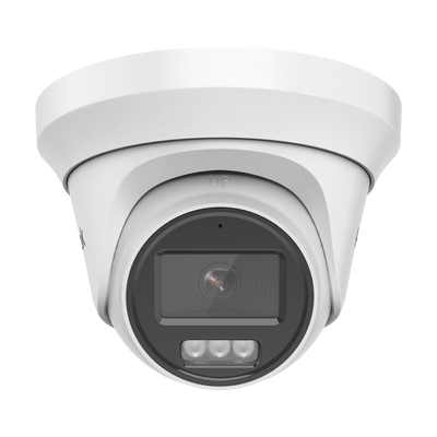 [Dual Light + ColorVu] Turret TURBOHD 2 megapixel / 40 mts IR + 20 mts luz blanca/ Lente 2.8 (100° de Visión) / Exterior IP66 / Audio por Coaxitron / TVI-AHD-CVI-CVBS / Metal