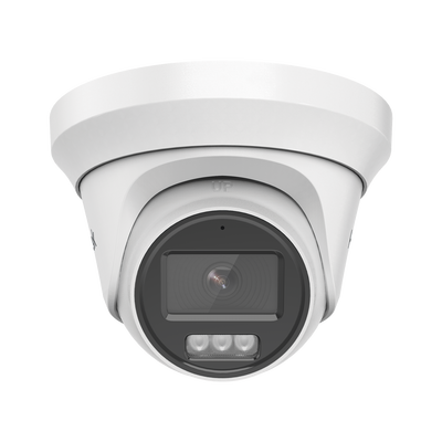 [Dual Light + ColorVu] Turret TURBOHD 3K megapixel / 40 mts IR + 20 mts luz blanca/ Lente 2.8 (105° de Visión) / Exterior IP66 / Audio por Coaxitron / TVI-AHD-CVI-CVBS / Metal