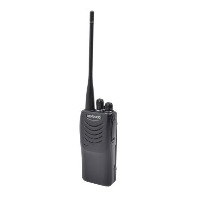 Radio portátil profesional UHF 440-480 MHz · 4 W · 16 canales · MIL-STD-810 · IP54 · VOX · Batería 12 hrs · 3 años de garantía ·Incluye antena, batería, cargador y