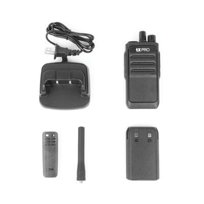 Radio Portátil Analógico UHF 400-470 MHz / 2W / 16 Canales / Batería 6-8 hrs / VOX