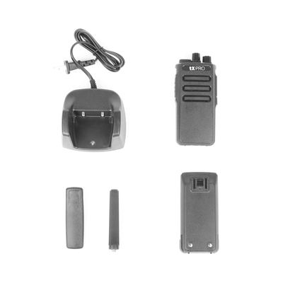 Radio Portátil Analógico VHF 136-174 MHz / 5W / 16 Canales / Scrambler / Batería 2500 mAh / VOX
